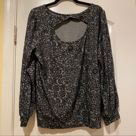Loft Floral Jacquard Top - Black - XL - Picture 4 of 6